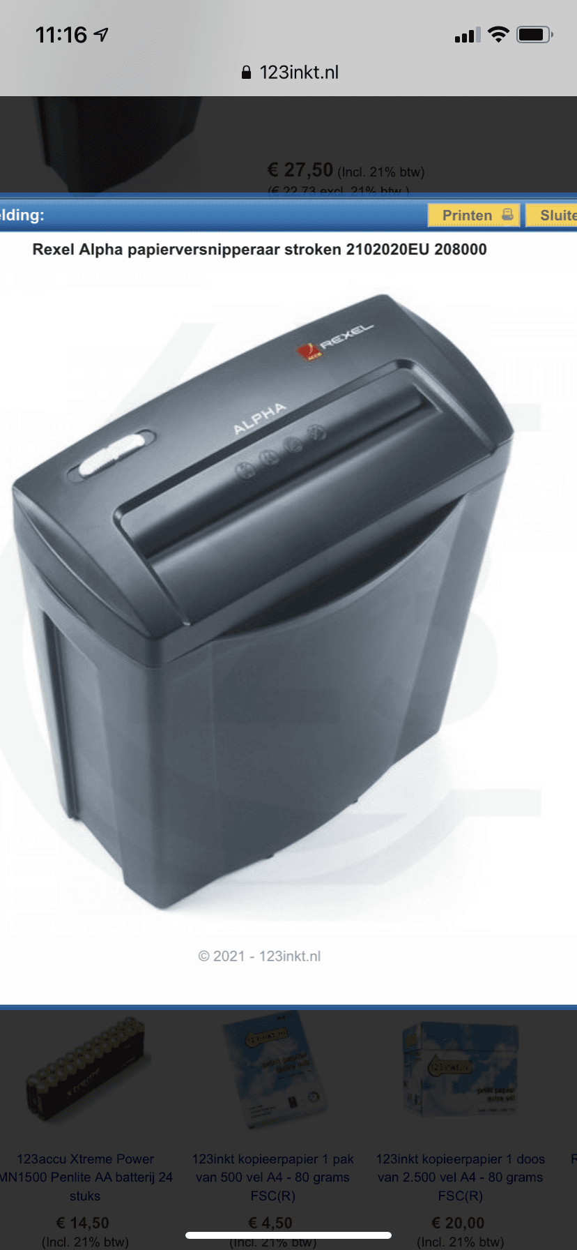 Shredder gevraagd 