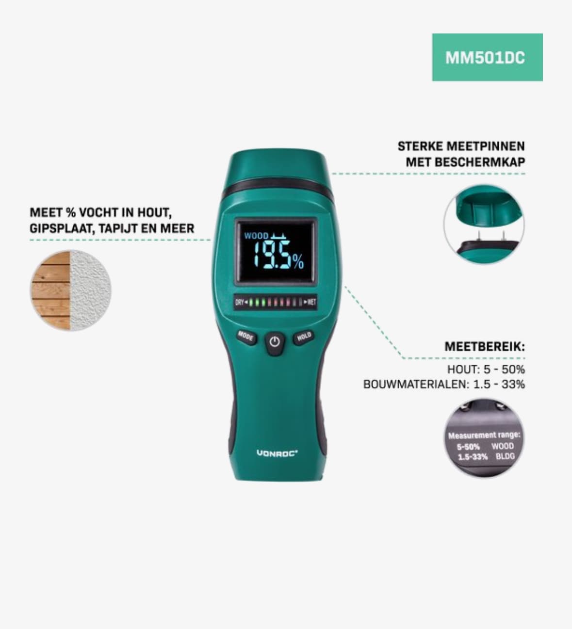 Professionele Vochtmeter 