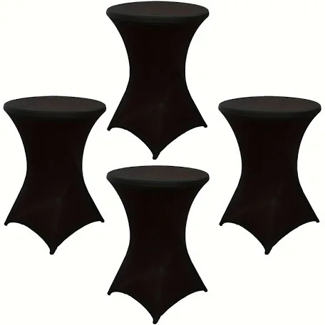 Sta tafel 4x met zwarte rok / hoes 