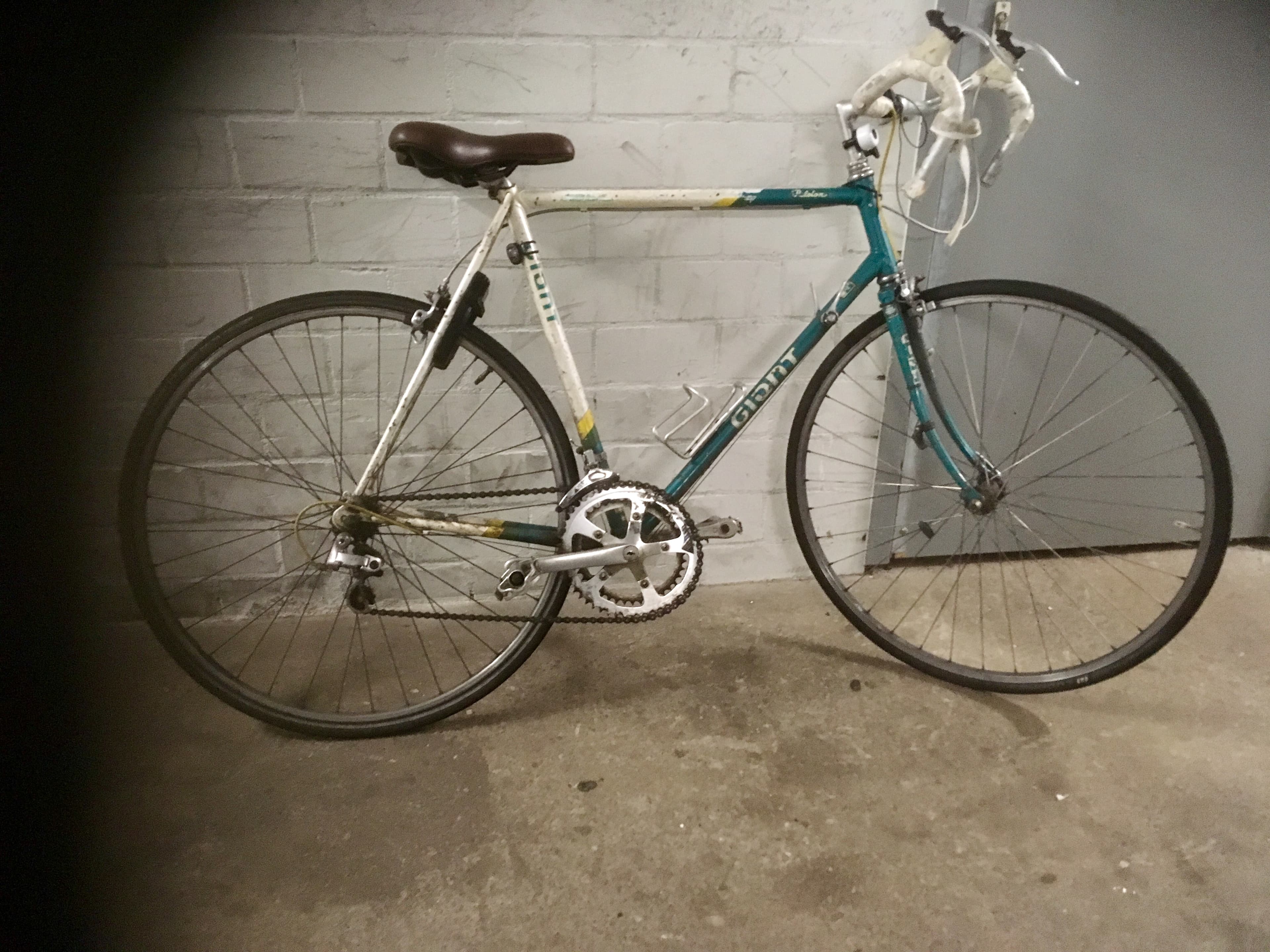 Racefiets vintage , giant peleton 