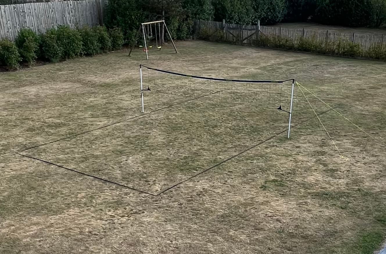 Volleybal net met veld