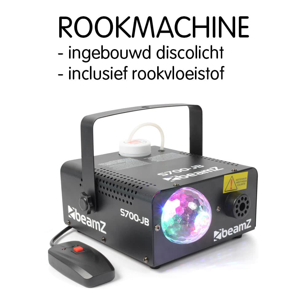 Rookmachine met ingebouwd discolicht (incl. rookvloeistof)