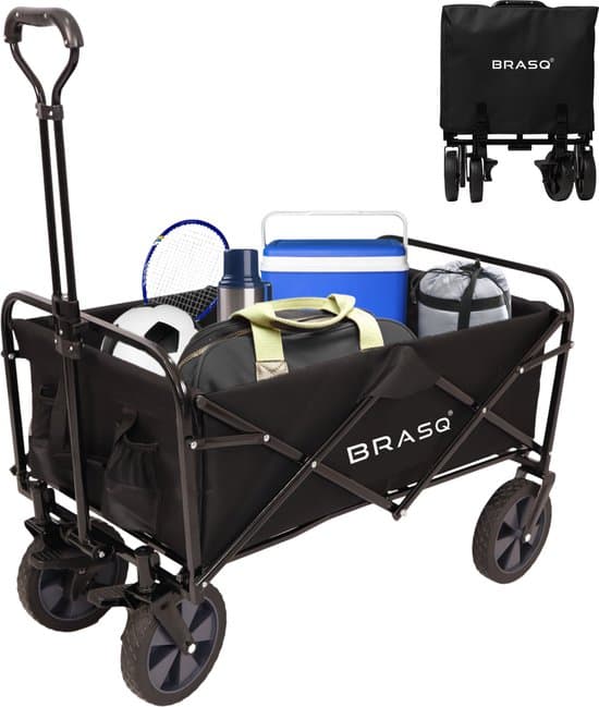 BRASQ Bolderkar Opvouwbaar - 100 Liter - 80 KG Draagkracht