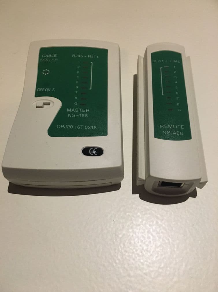 Krimptang + kabel tester netwerk/telefoon