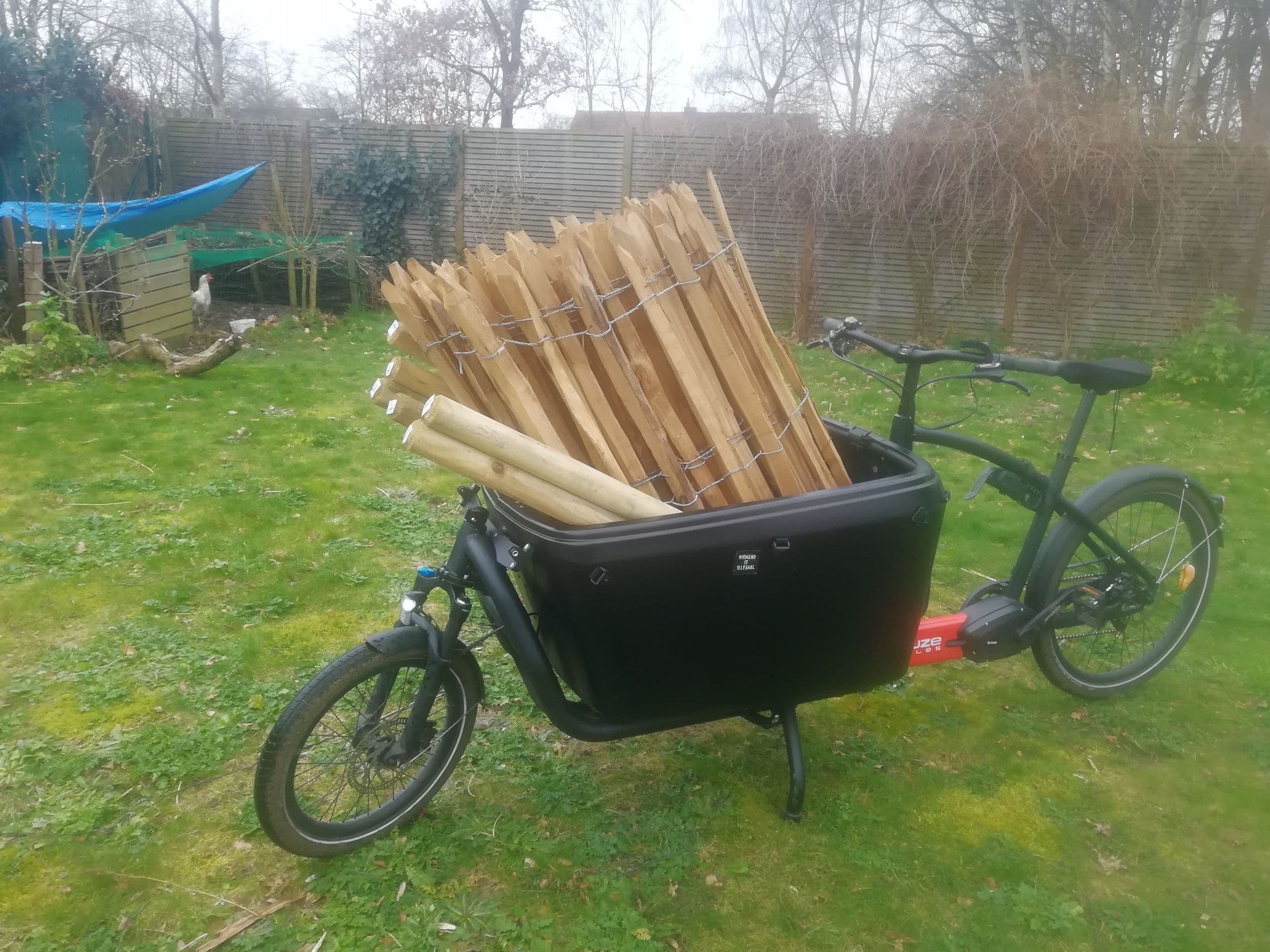Elektrische bakfiets tweewieler