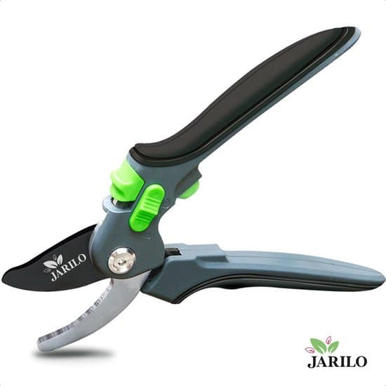 Jarilo - Luxe - Snoeischaar - Silver - Tuinieren - Comfort Plus - Geschikt voor 30 mm takken - 2-knip standen - SK5 Carbon Staal - Snoeischaar