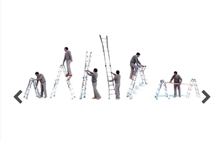 Telescopische vouwladder
