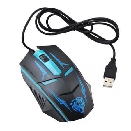 De Bedrade Optische LED Game Muis - Ergonomische Wired USB Gaming Muis Voor PC/Laptop/Windows/Macbook/Notebook/Netbook/Chromebook - Linkshandig / Rechtshandig - Bedraad. PC Onderdelen En Accessoires 