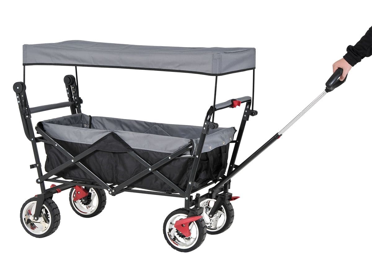 Luxe opvouwbare bolderkar (met zonnedak!)