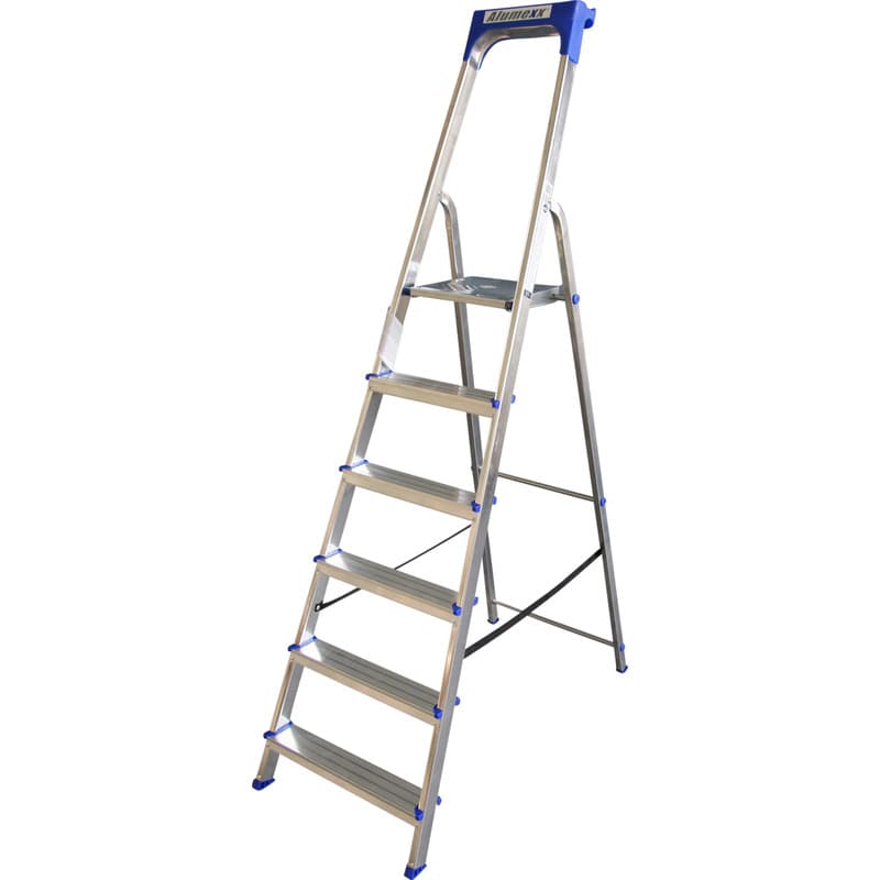 Huishoudtrap ladder hoog 6 treden (werkhoogte +3 meter hoog)