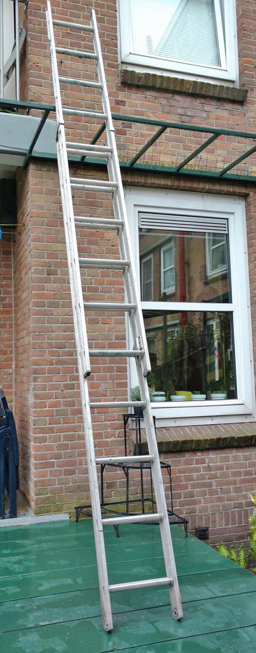 Uitschuifbare ladder 2x10 sporten
