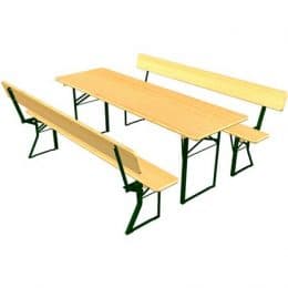 Biertafel met banken