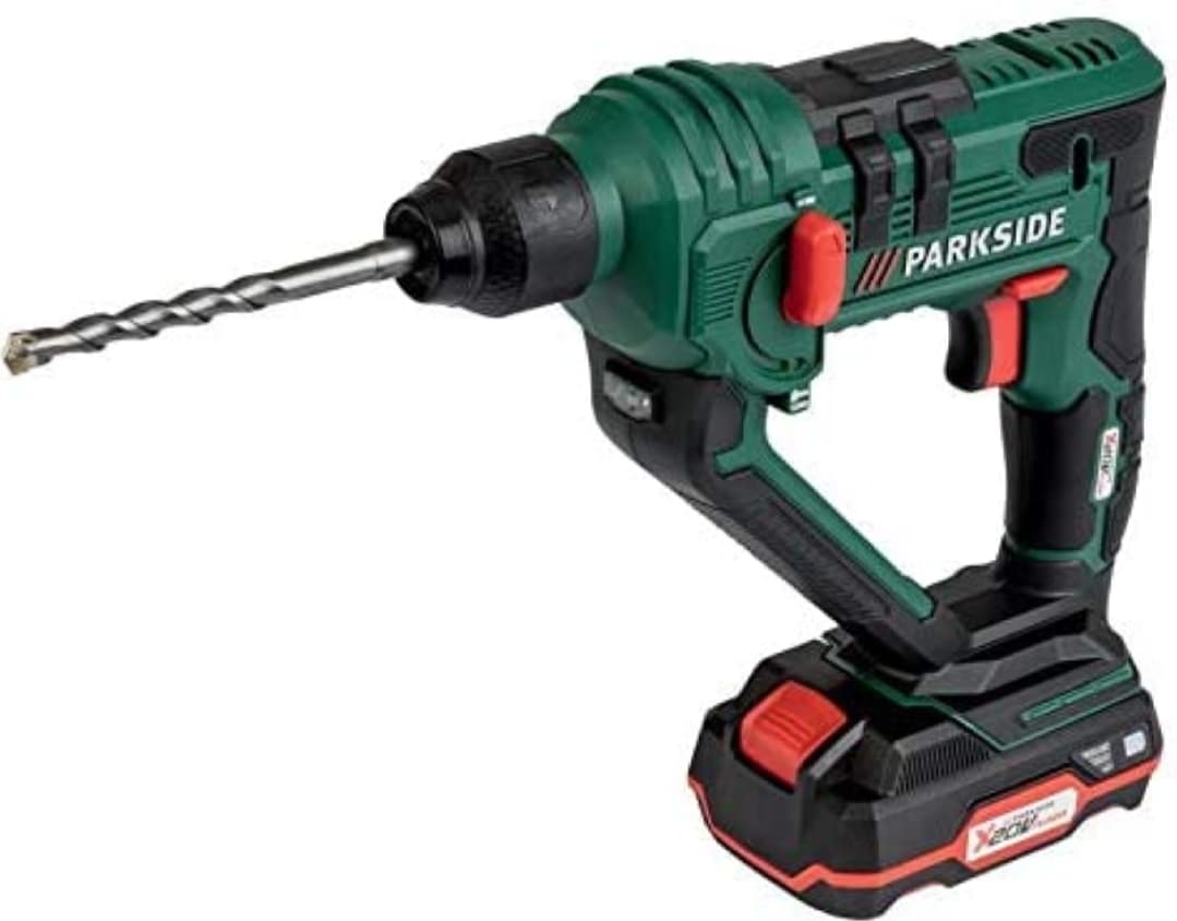 Parkside 20V accu boorhamer incl SDS boren en koffer