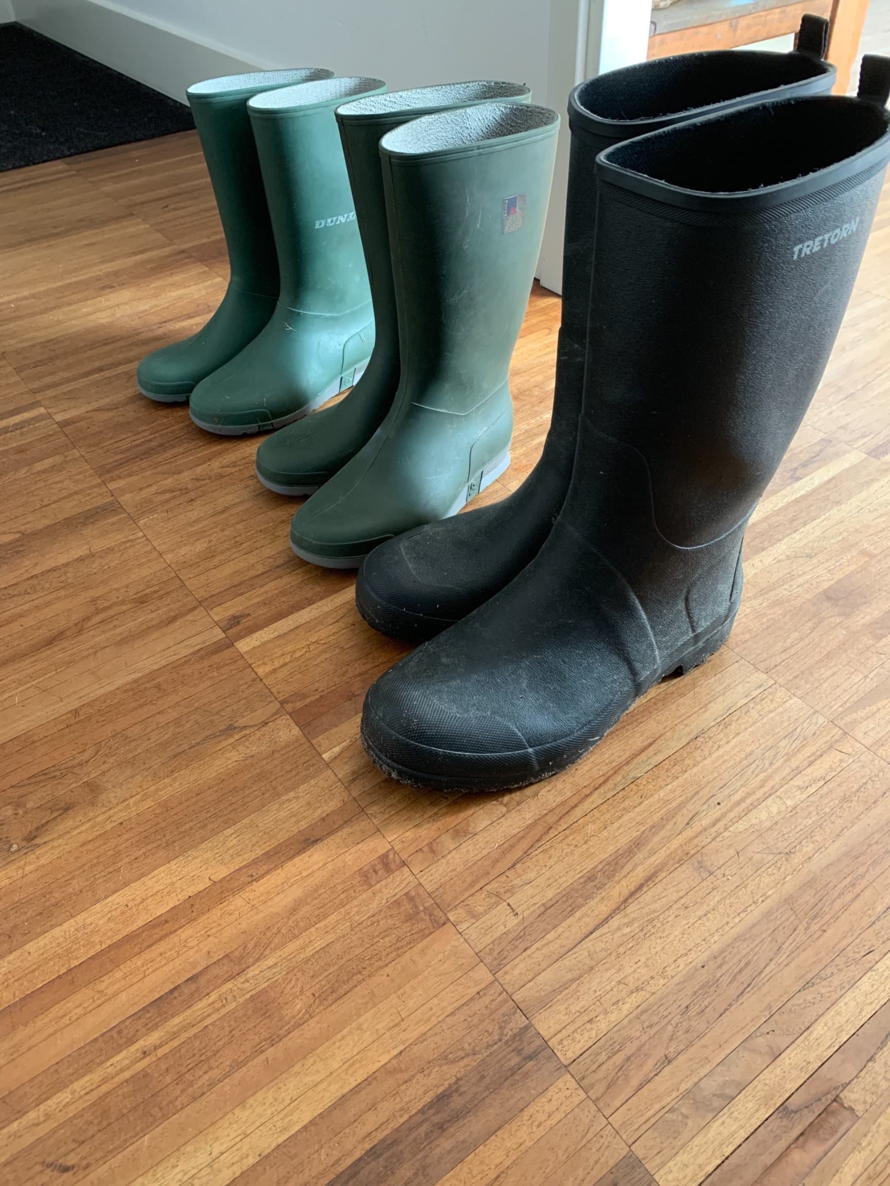 Rubber laarzen 43 + 36 + 33
