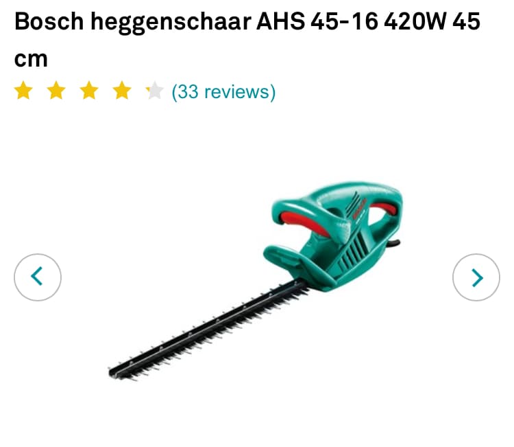 Elektrische heggenschaar 