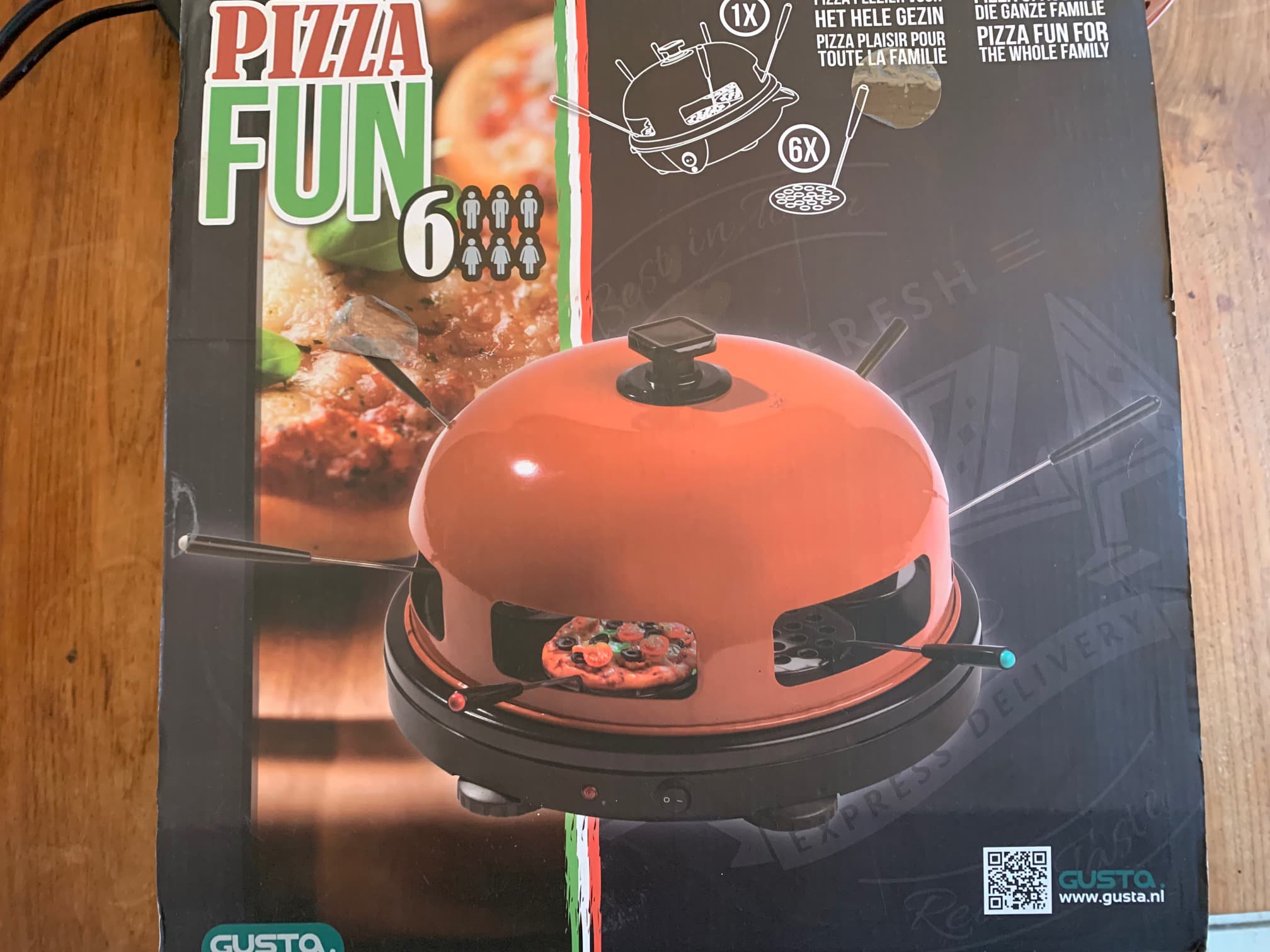 Zelf pizza's maken.