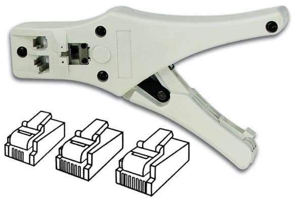 Krimptang voor RJ10/RJ11/RJ45 connectoren