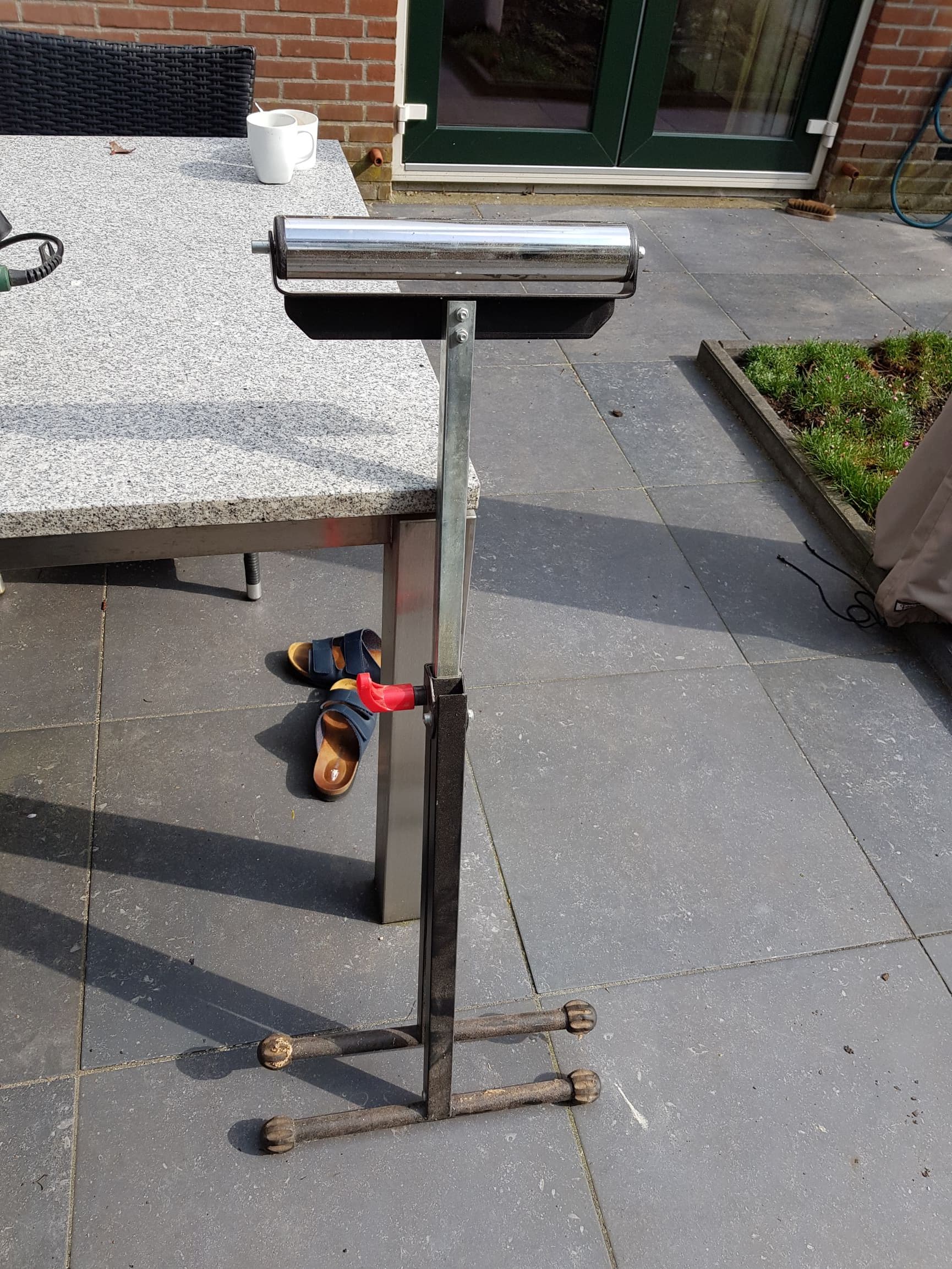 rolbok voor bij zaagtafel of afkortzaag