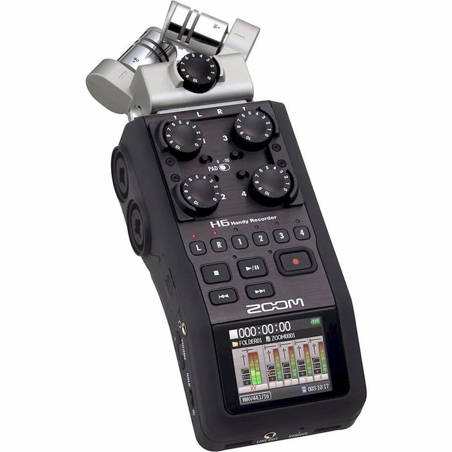 Zoom H6 Recorder met case en extra's