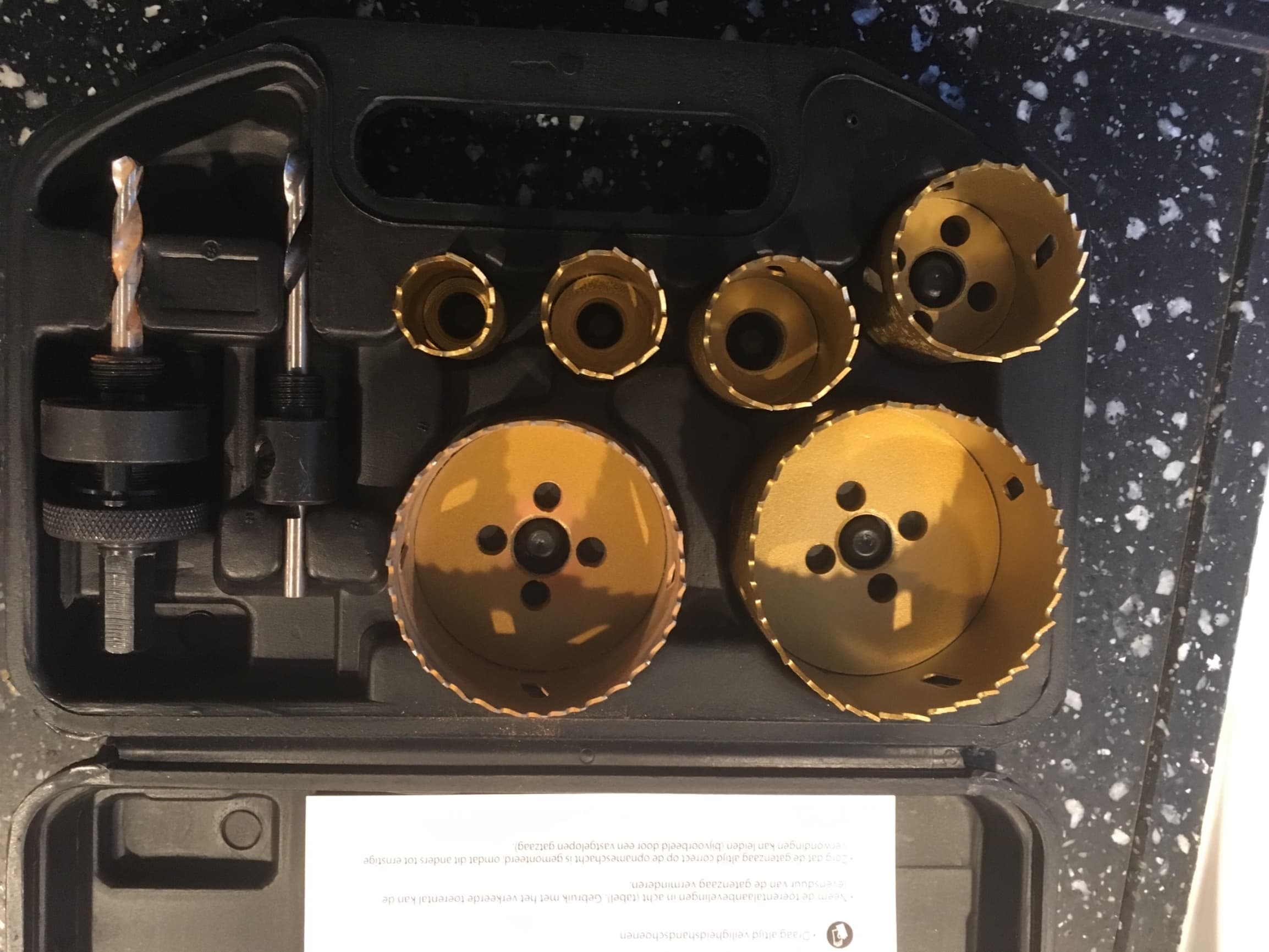 Gatenboren set (6 gatenboren en 2 bevestigingsboren)