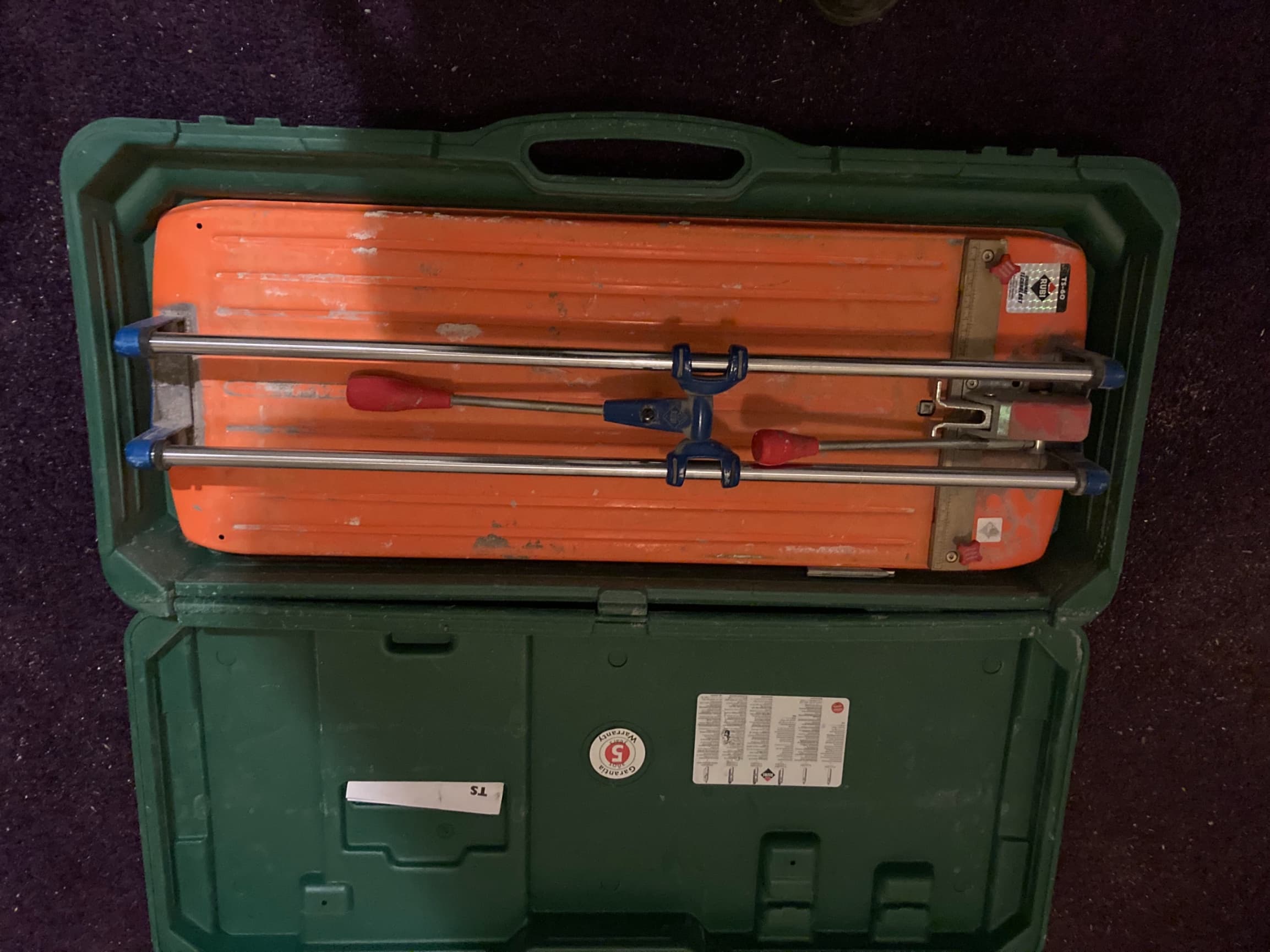 Tegelsnijder voor tegel van 60 cm