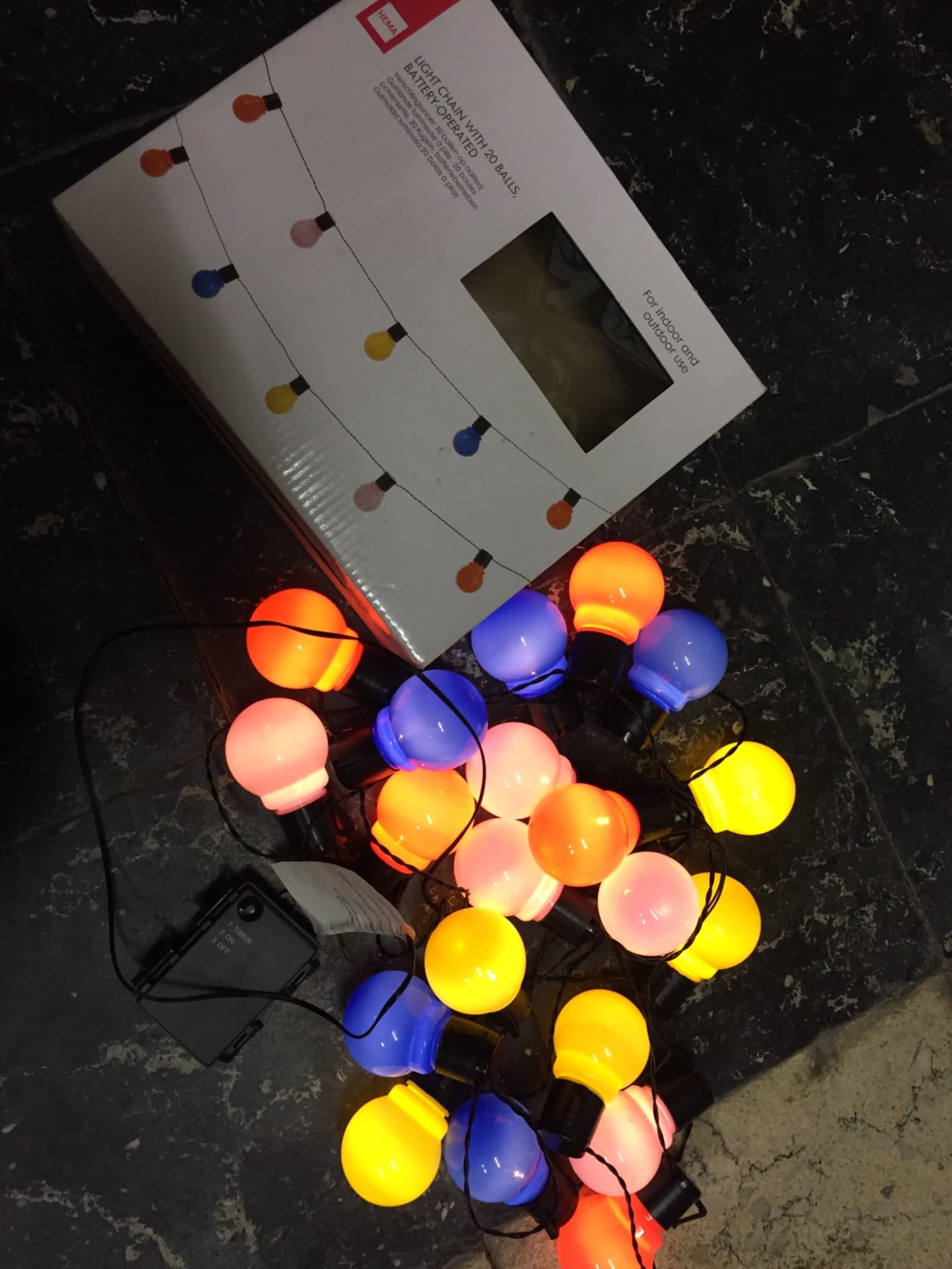 Lampjesslinger op batterij