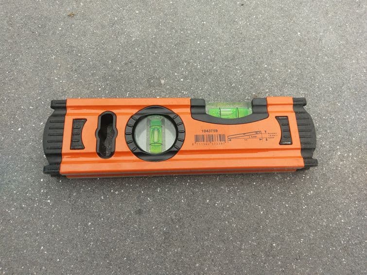 waterpas (20 cm met 2 libellen)
