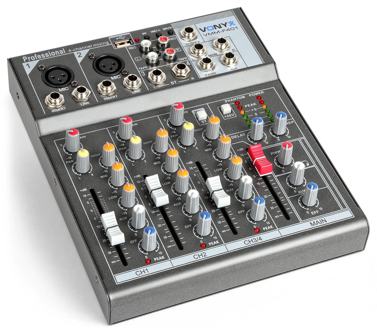 4-KANAALS MUZIEKMIXER