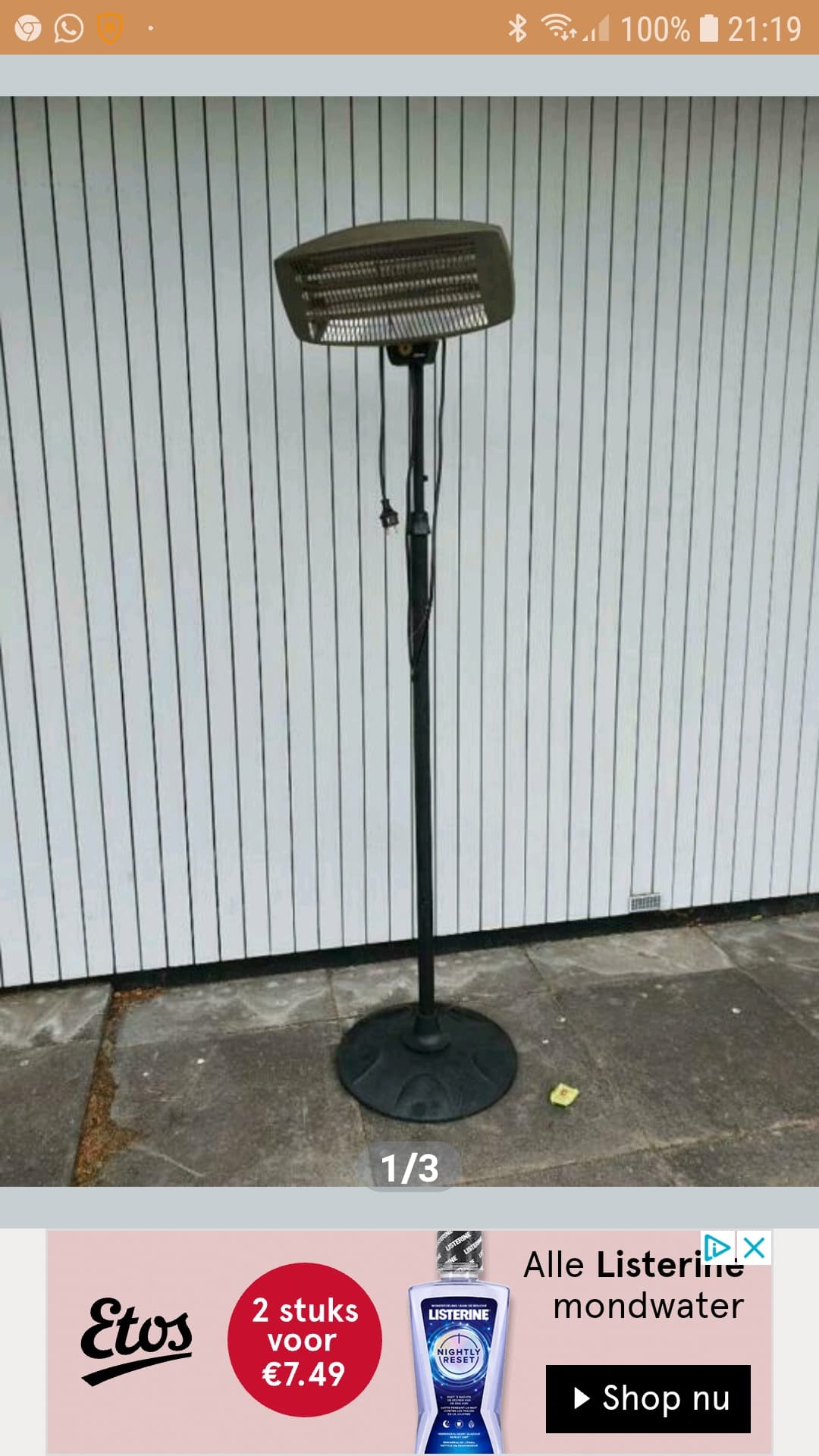 elektrische terrasverwarmer