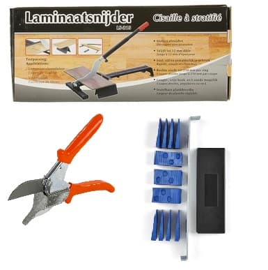 Laminaatsnijder + plintenschaar + legset