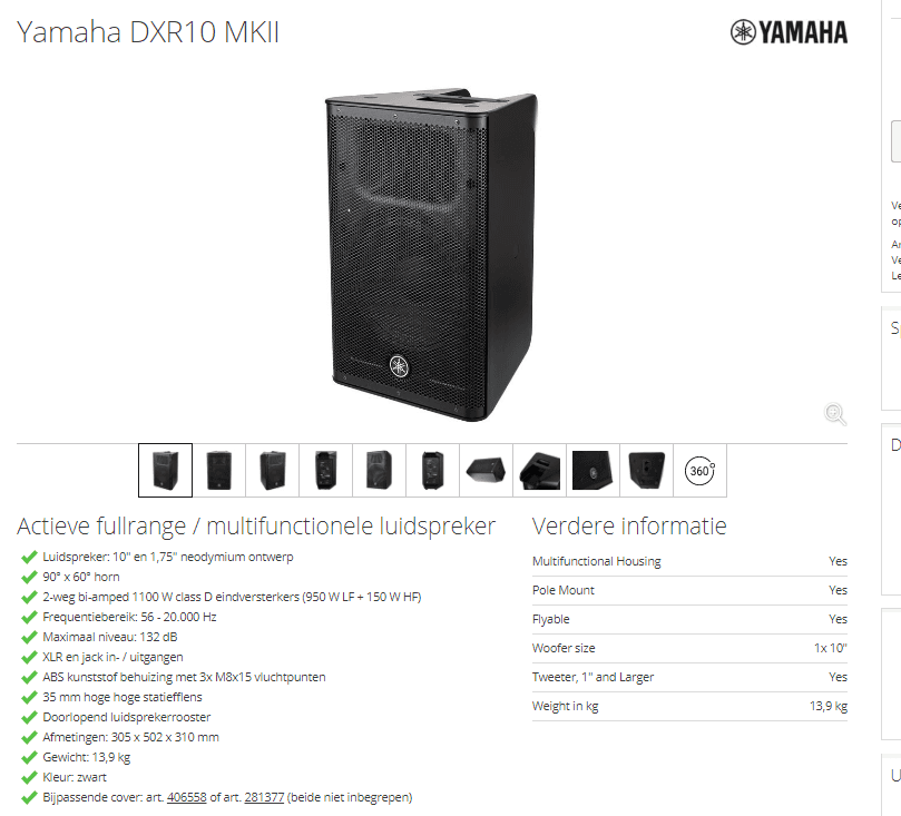 geluidsinstallatie / speakers