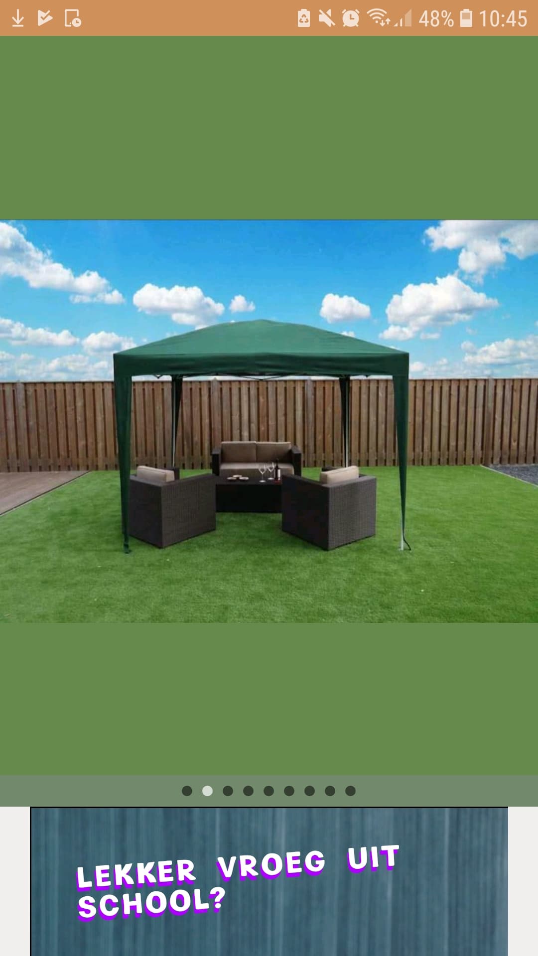 Partytent groen