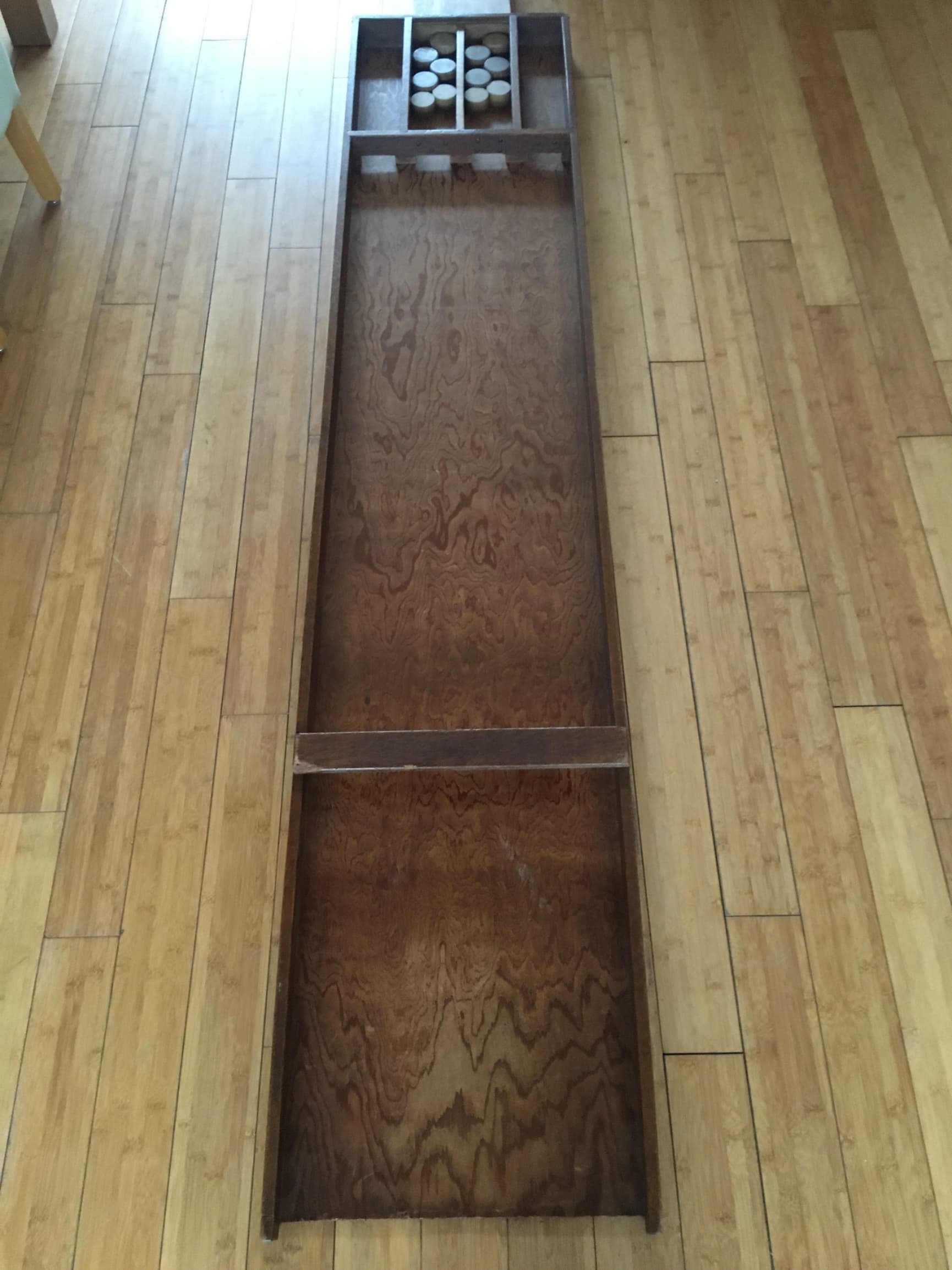 Sjoelbak lengte 212cm , breedte 43 cm 