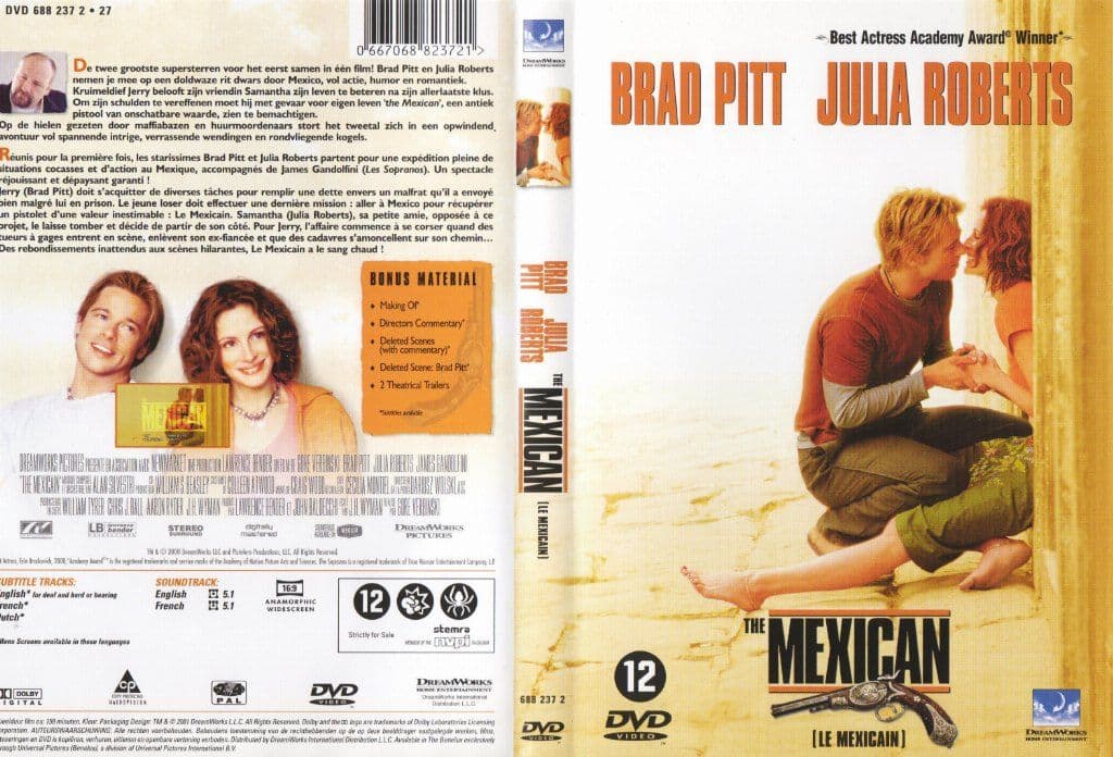 The Mexican (Julia Roberts & Brad Pitt) 2 Maart 2001. - DVD