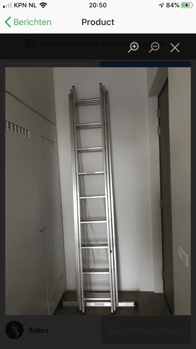Opsteekladder 6m (uitschuifbaar)