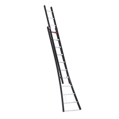opsteekladder (uitschuifbaar) circa 7 meter werkhoogte
