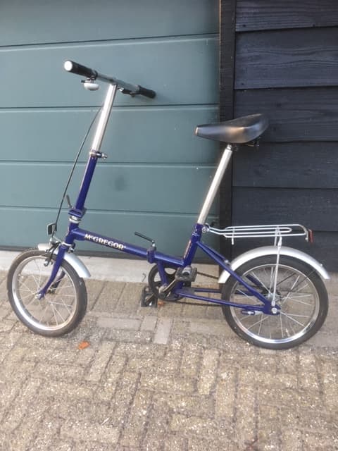 Vouwfiets zeer makkelijk in de kofferbak of trein.