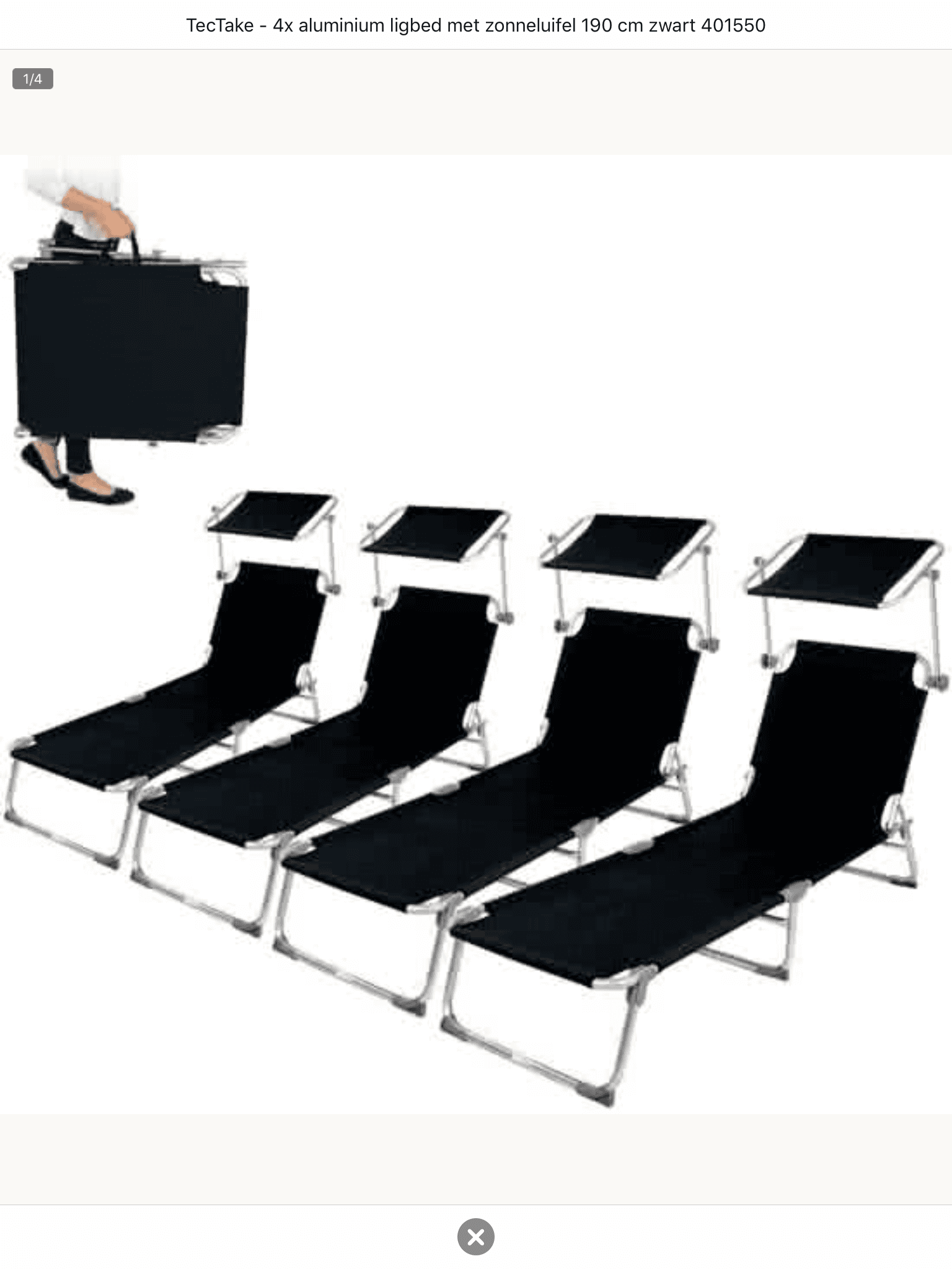 4 strandstoelen 