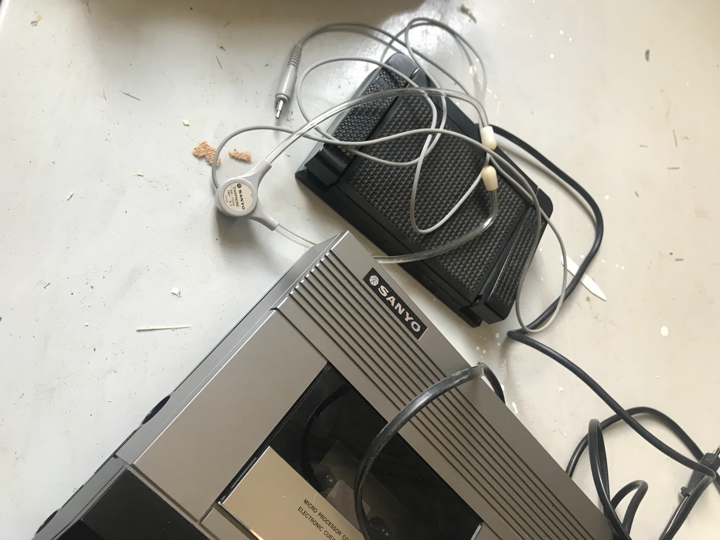 dicteercassette met voetpedaal