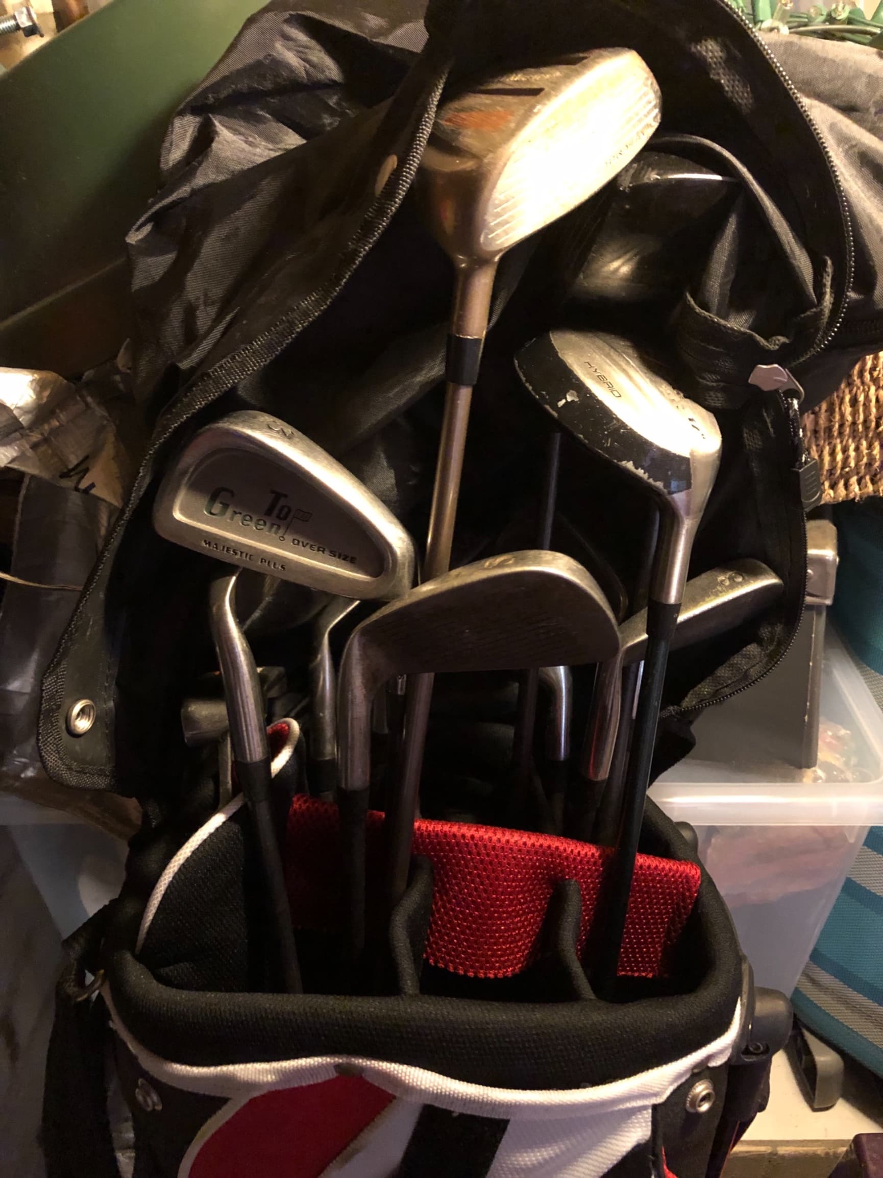 Golfset: tas met 12 clubs