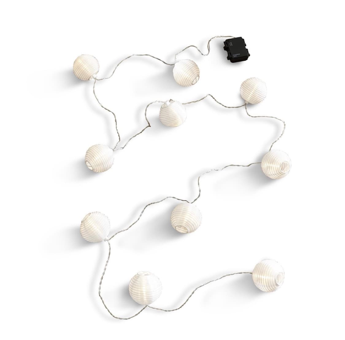 lampionnen streng (witte bolletjes) op batterijen