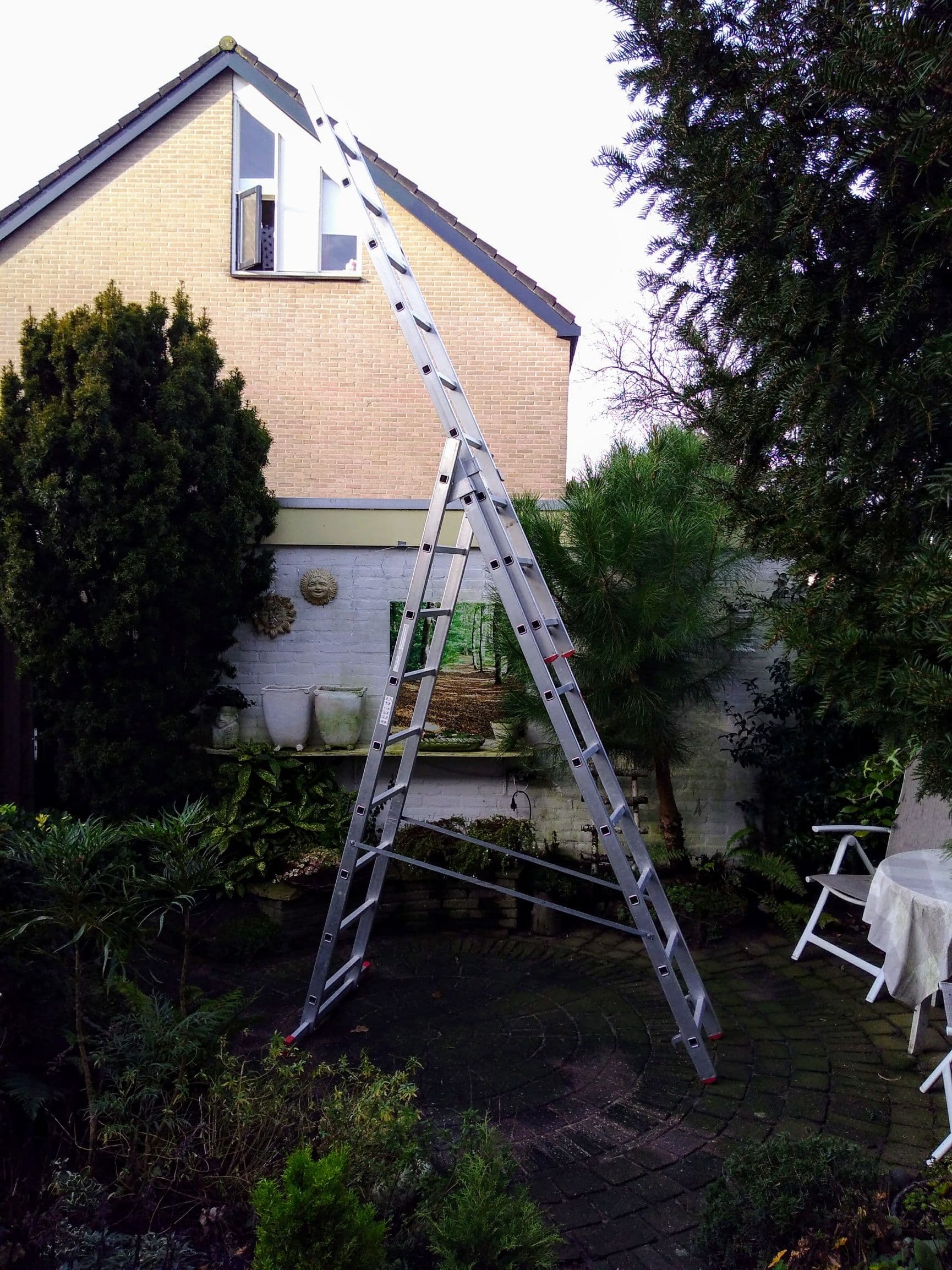 reform ladder 3 delig 9 treden 240cm per deel; ook als uitschuif te gebruiken