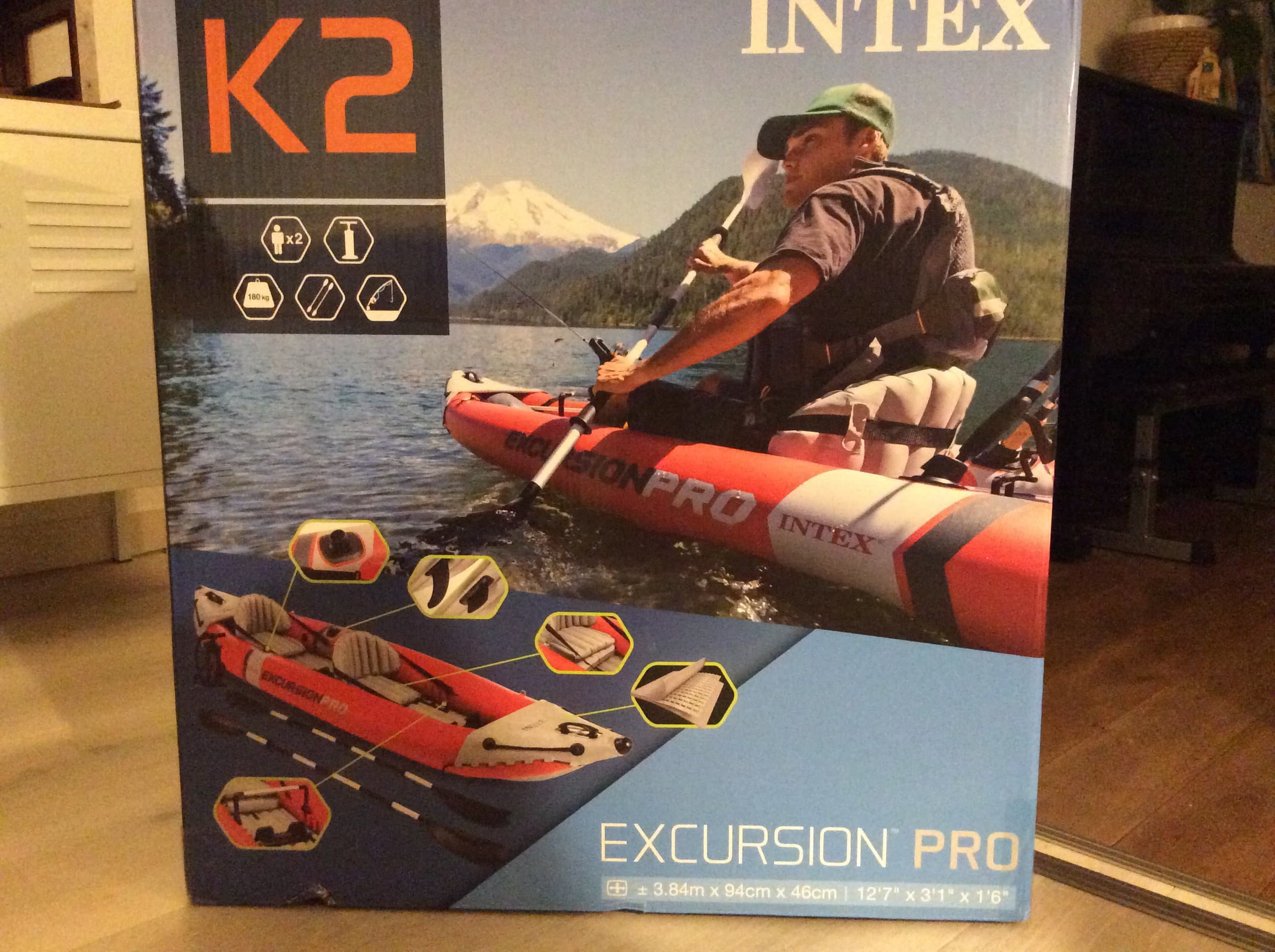 Kano kajak opblaasbaar Excursion Pro K2 Intex 2 personen