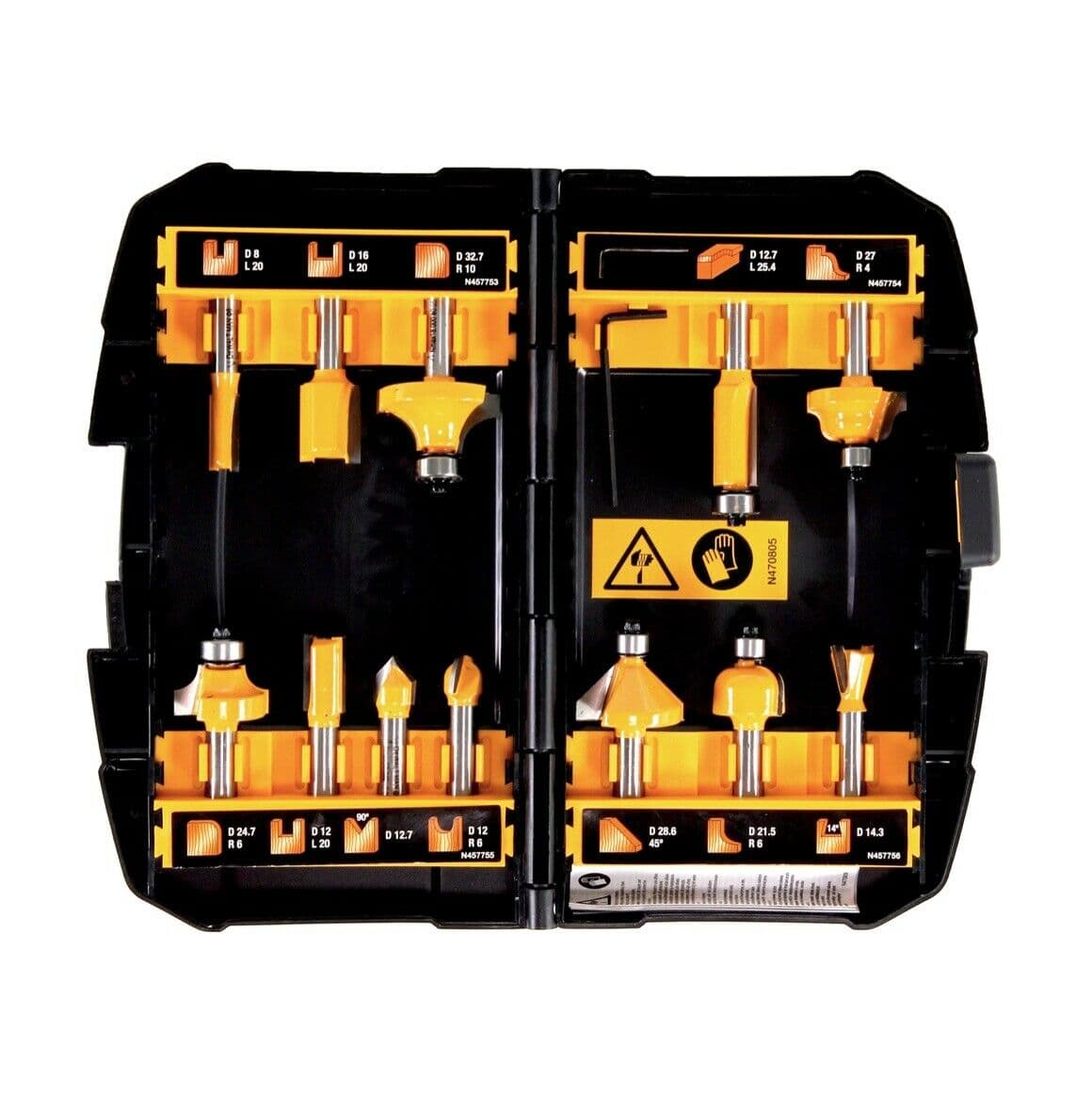 Frezenset DeWalt, N457747, 12 delig