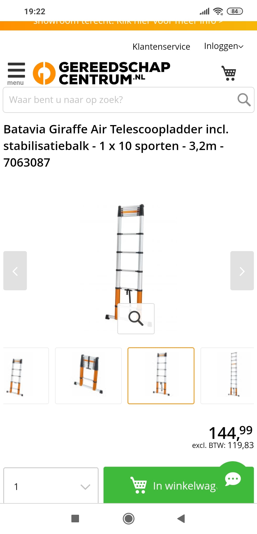 Telescoopladder