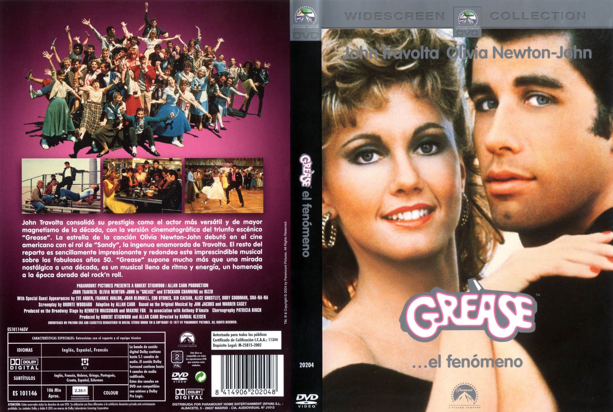 Grease (John Travolta & Olivia Newton John) 1978.  - DVD