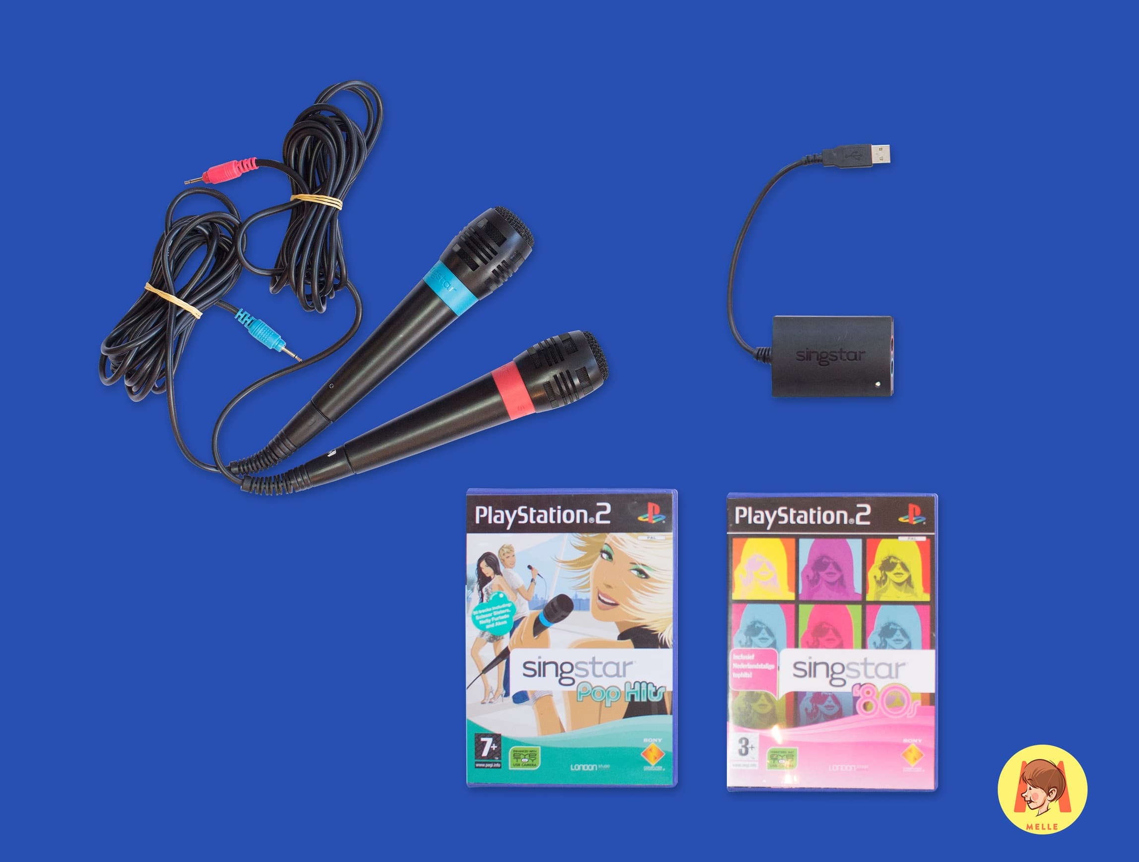 Singstar (Playstation 2) + 2 Mics + 2 Games naar keuze