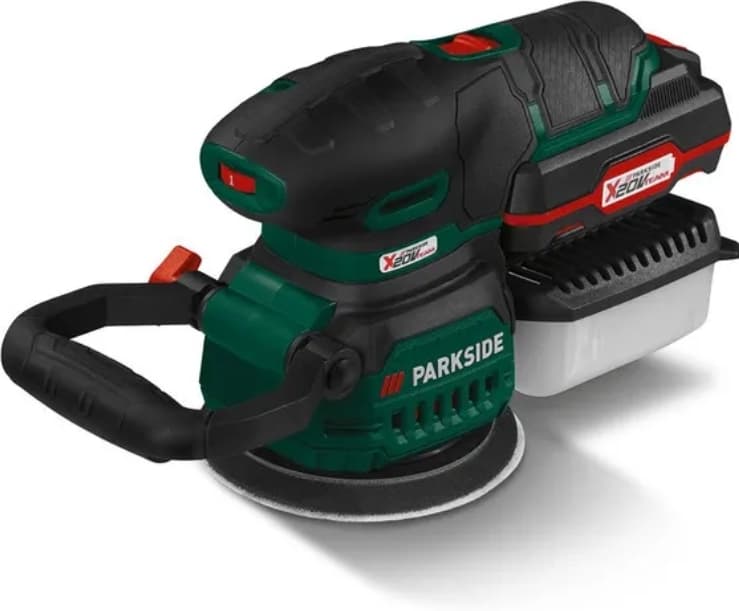Parkside 20v accu excentrische schuurmachine incl schuurschijf en koffer