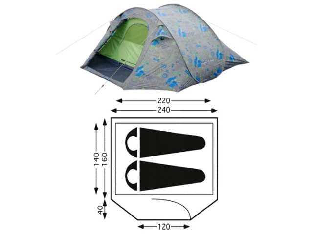 Wildebeast 2 persoons popup tent 