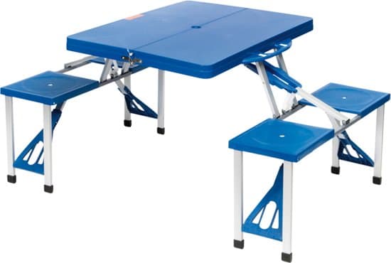 Rode picknick tafel met stoeltjes 